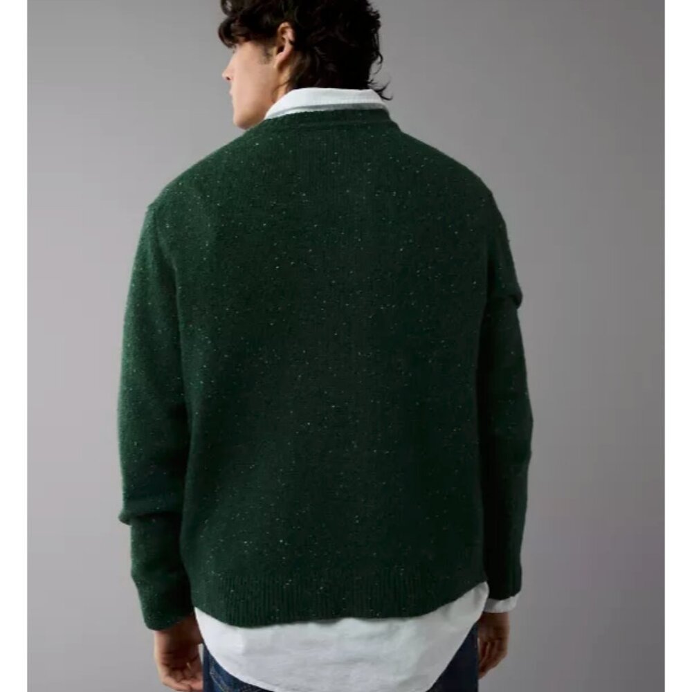 Men's AE Cozy Cabin Sweater - Large Green